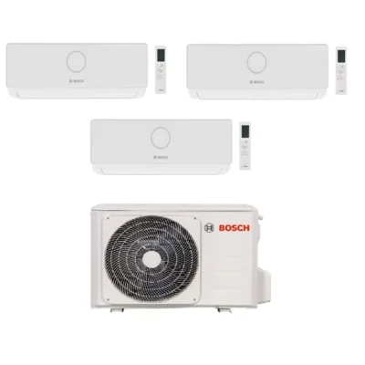 Climatisation tri split – Bosch- 6,2 KW réversible – 3 unités intérieures – Gaz R32 – A++