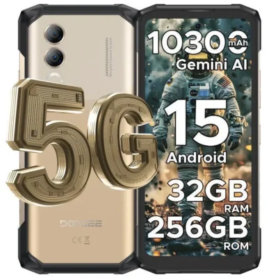 Smartphone Incassable 5G Doogee Blade20 Turbo – 10300mAh 6.6” HD+ Telephone Incassable Android 15 – 32Go+256Go – 50MP+16MP