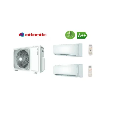 Climatisation bi split – Atlantic- Dojo R32 – 4,8 kW – 2 unités intérieures – Écologique A++