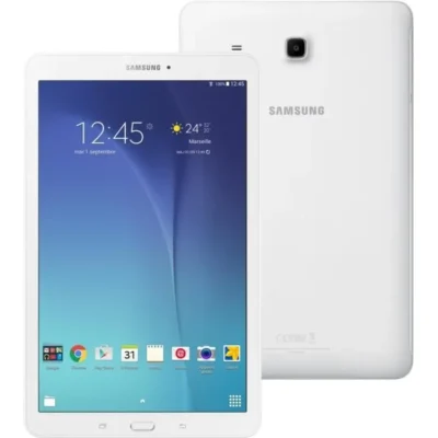 Samsung Tablette Tactile Galaxy Tab E 3G 8 Bl – 9,6 pouces WXGA – RAM 1,5Go – Quad Core 1,3 GHz – Stockage 8Go – Blanc