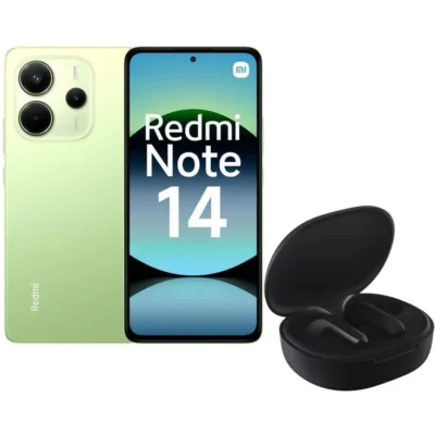 Smartphone Xiaomi Redmi Note 14 256 Go Vert Version Française + Ecouteurs sans fil Xiaomi Redmi Buds 4 Lite Noir