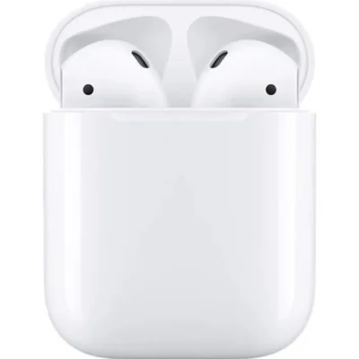 Apple airpods 2 blanc Écouteurs sans fil Bluetooth avec boîtier de charge filaire