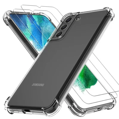 Coque antichoc compatible Galaxy S22 Plus 5g Transparente + 2 protections écran – EVETANE