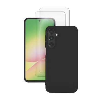 Coque antichoc compatible Galaxy A56 Noir + 2 protections écran – EVETANE