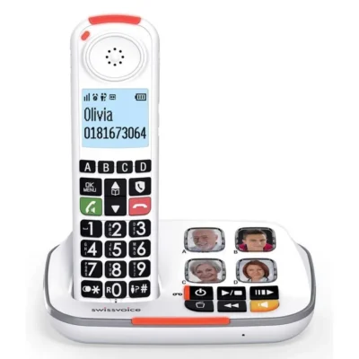 Téléphone sans fil – SWISSVOICE – Xtra 2355 Duo – Répondeur intégré – Grand écran rétro-éclairé – 2 combinés
