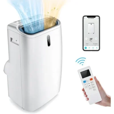 Climatiseur Mobile Silencieux 14000BTU – RELAX4LIFE – 5 en 1 – 40㎡- Commande Smart App – Refroidisseur d&rsquo;air – Classe énergétique A