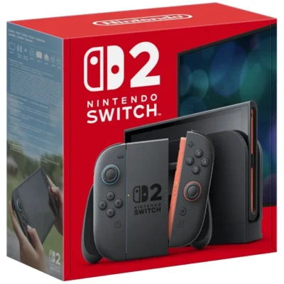 Console Nintendo Switch 2 avec batterie remplaçable • Bleu Clair & Rouge Clair