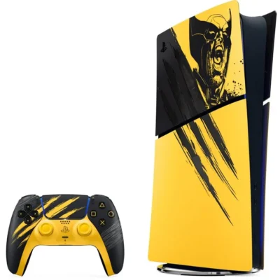 Console PS5 Digital – Édition limitée Marvel&rsquo;s Wolverine Jaune combat + Jeu Marvel&rsquo;s Wolverine (code de téléchargement)