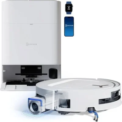 ECOVACS DEEBOT T80 OMNI Aspirateur Robot laveur, 18 000 Pa, Nettoyage automatique instantan OZMO ROLLER
