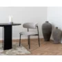 Erica - lot de 2 chaises en tissu bouclette - pieds en acier - Beige