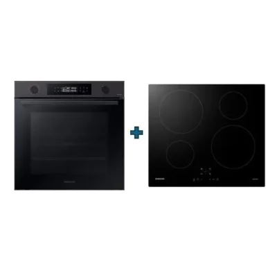 Four encastrable SAMSUNG NV7B4430ZAB – Pyrolyse – Inox + Table de cuisson induction – 4 zones – L59 cm – NZ64M3NM1BB/UR