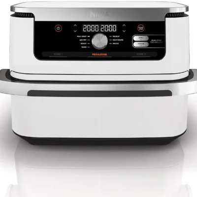 Friteuse sans huile NINJA – Foodi Flex AF500EUWH – Capacité 10,4L – 7 programmes de cuisson – Blanc – 2470W