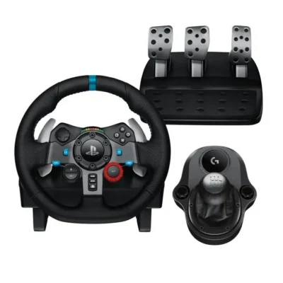 Logitech Volant G29 + Levier de vitesse Driving Force Shifter – Compatible PS5 – PS4 et PC