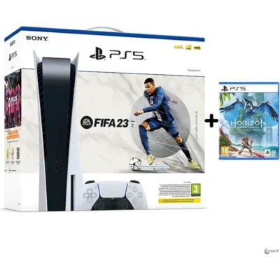 Pack Console de salon – PlayStation 5 – Bundle – 825 Go – FIFA 23 – Horizon Forbidden West
