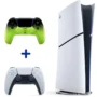 Pack PS5 Digitale (sans lecteur CD) : Console PlayStation 5 (Modèle Slim) + 2ème manette DualSense Remix Green