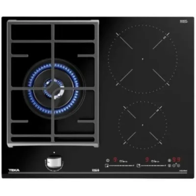 Plaque Mixte – TEKA – 112570112 – 60 cm – 3 Feux à gaz – Noir