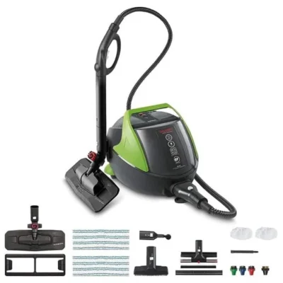 POLTI VAPORETTO Pro 95 Turbo Flexi – Nettoyeur Vapeur Multi-surfaces – 1100 W – 1,3 L – Noir / Vert