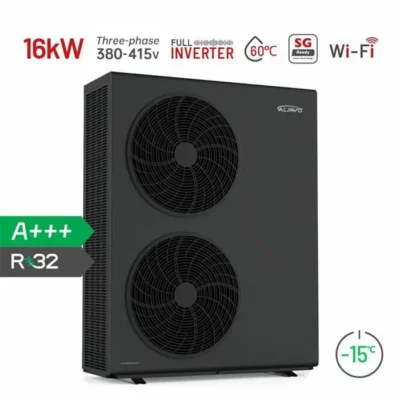 ALSAVO Pompe à chaleur air-eau monobloc réversible 16kW3PH R32 pour plancher chauffant hydraulique ou radiateurs et ECS –