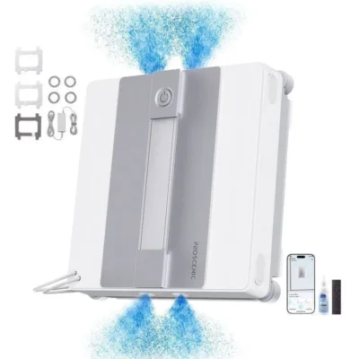 Robot lave-vitre – PROSCENIC – W10 Pro – 9000 Pa – Réservoir 110 ml – 5 modes, pulvérisation 4 buses