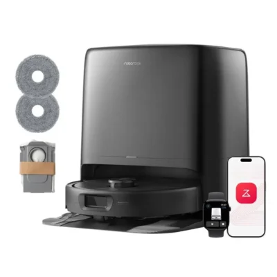 Roborock Qrevo 2 Pro Set Robot Aspirateur Laveur Détachement Auto Serpillières Tapis Brosse Réversible Anti-Emmêlement 25000Pa